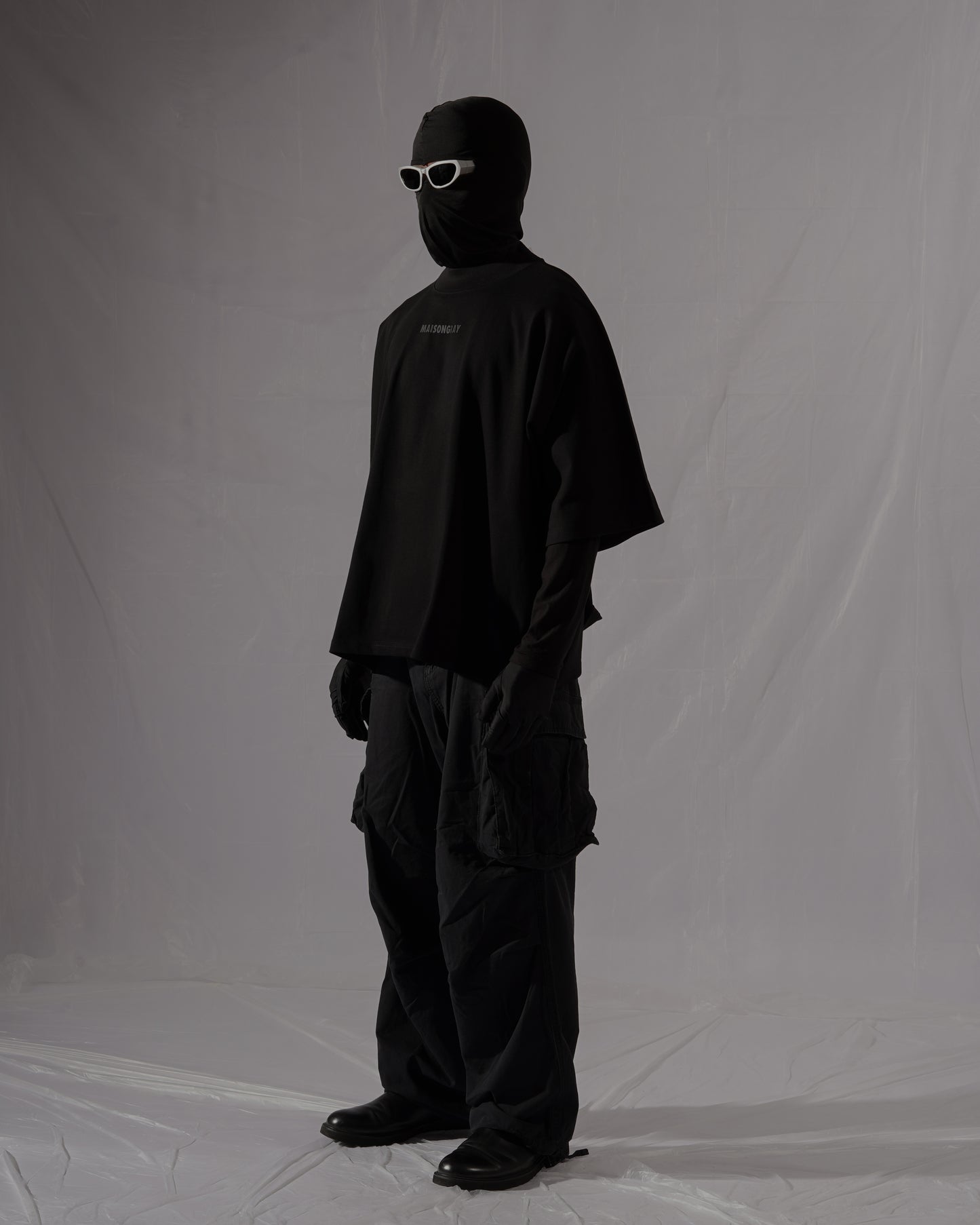 DRAPE T-SHIRT - BLACK