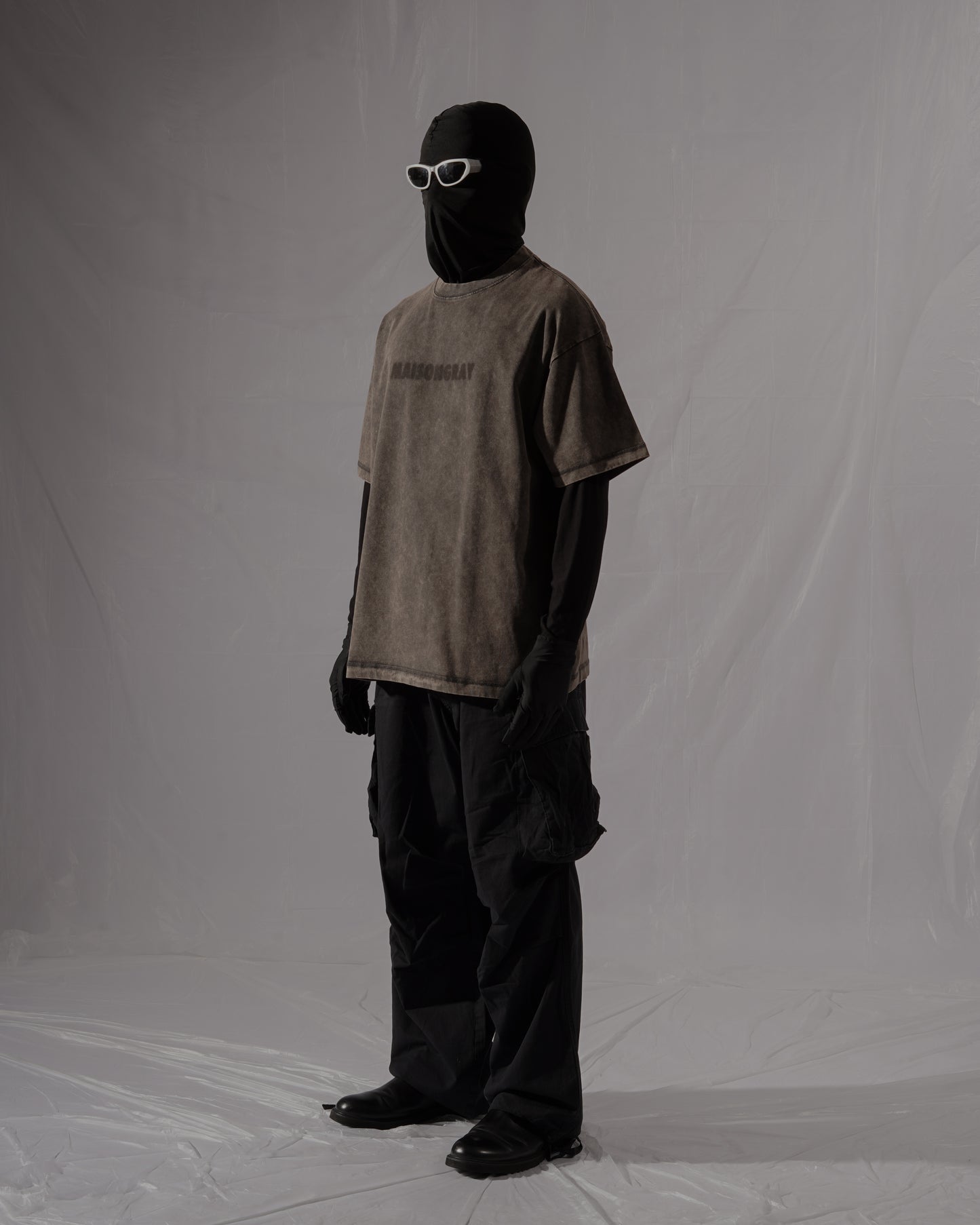 BLUR LOGO T-SHIRT - WASHED BLACK
