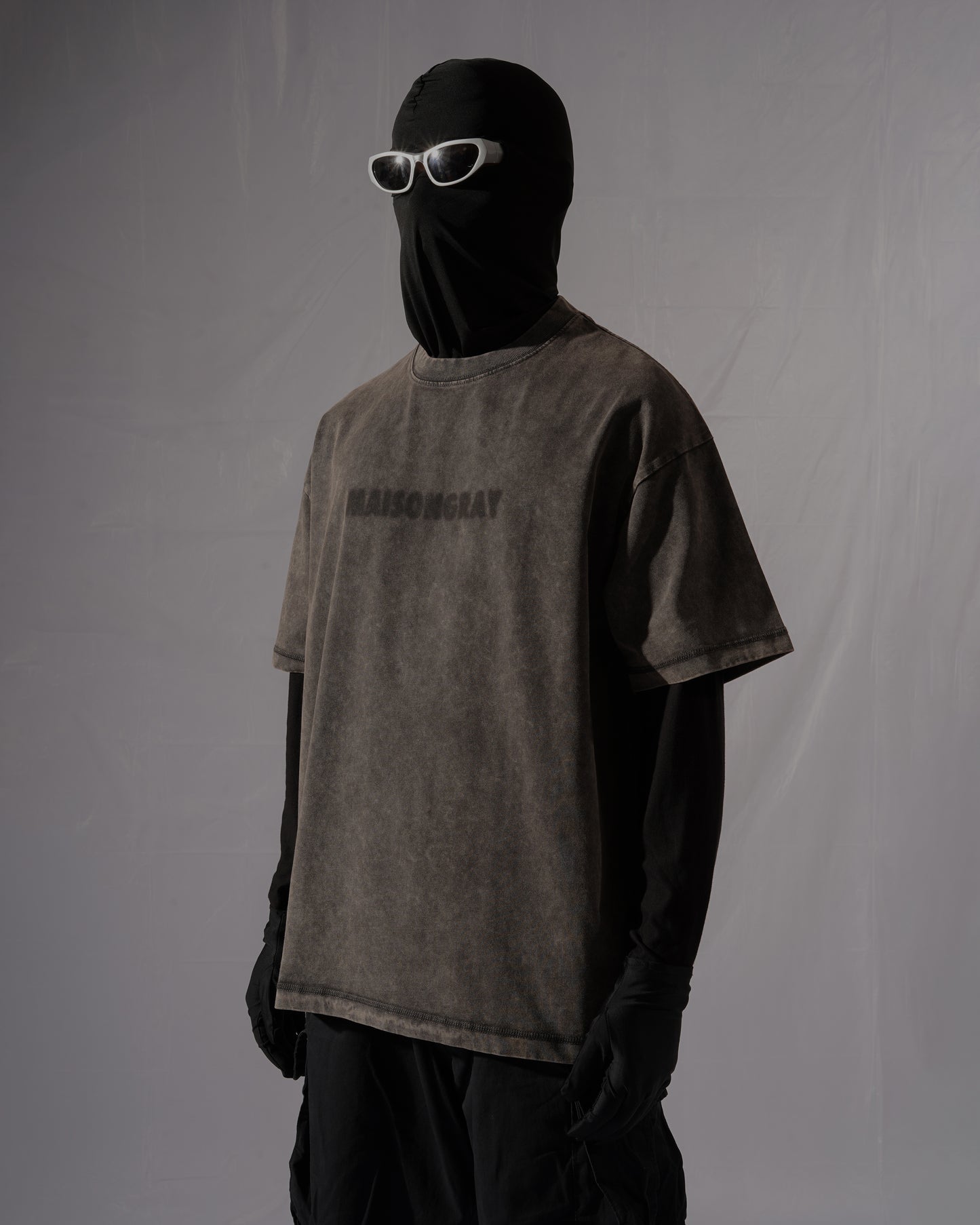 BLUR LOGO T-SHIRT - WASHED BLACK