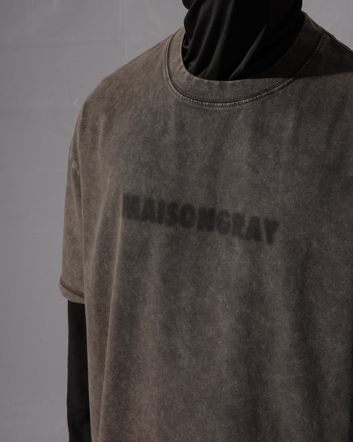 BLUR LOGO T-SHIRT - WASHED BLACK