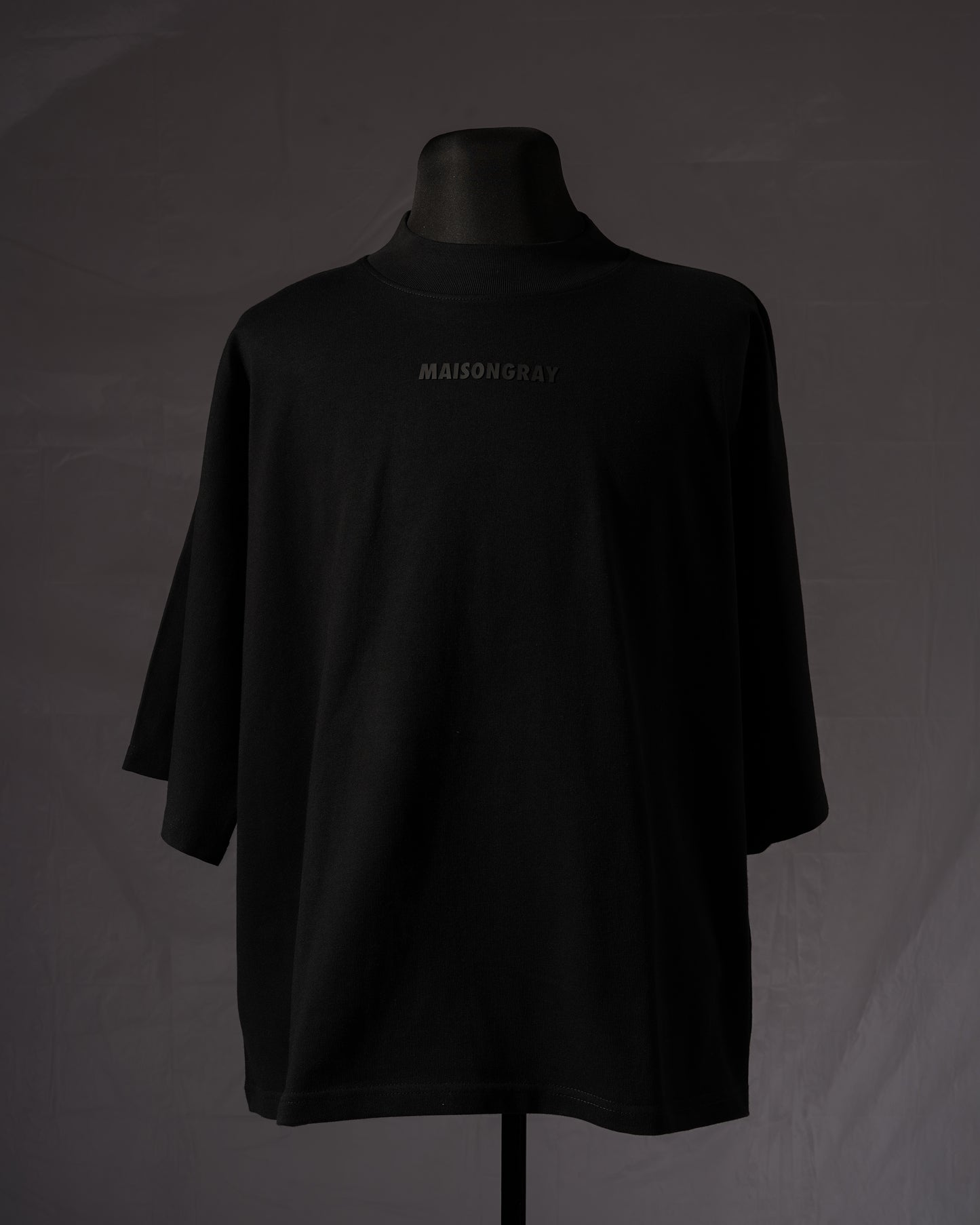 DRAPE T-SHIRT - BLACK
