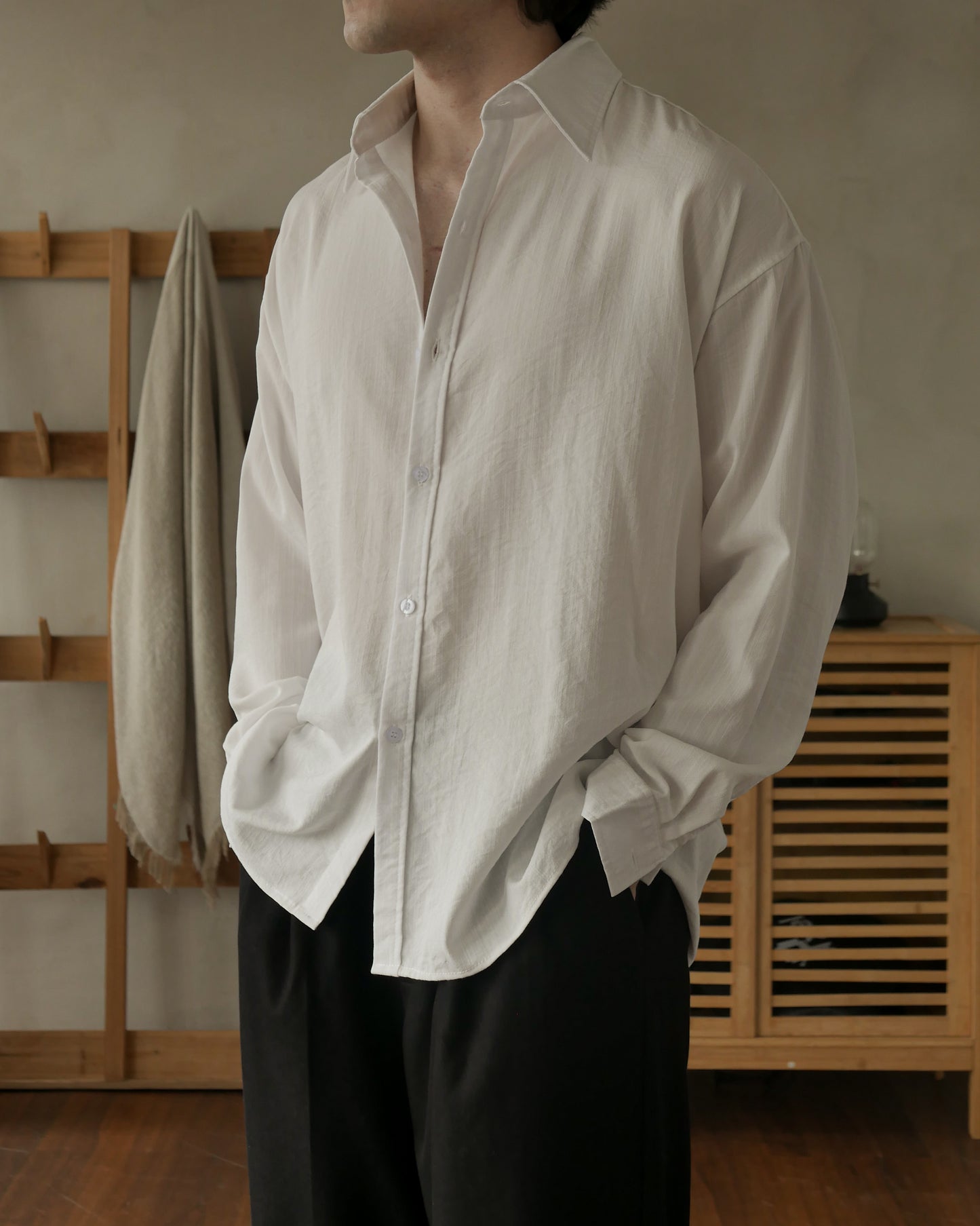 HARVEY LINEN SHIRT - IVORY