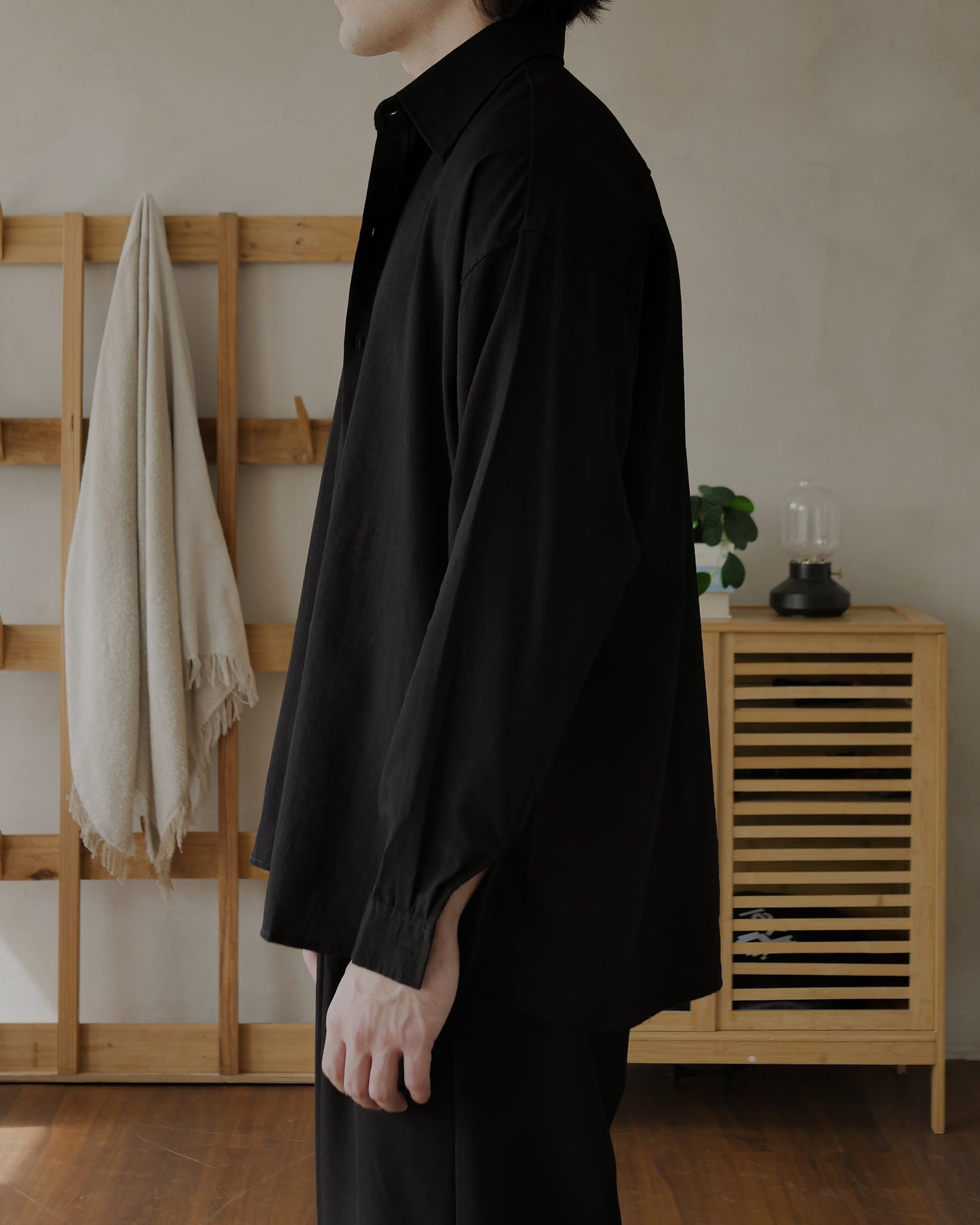 HARVEY LINEN SHIRT - BLACK