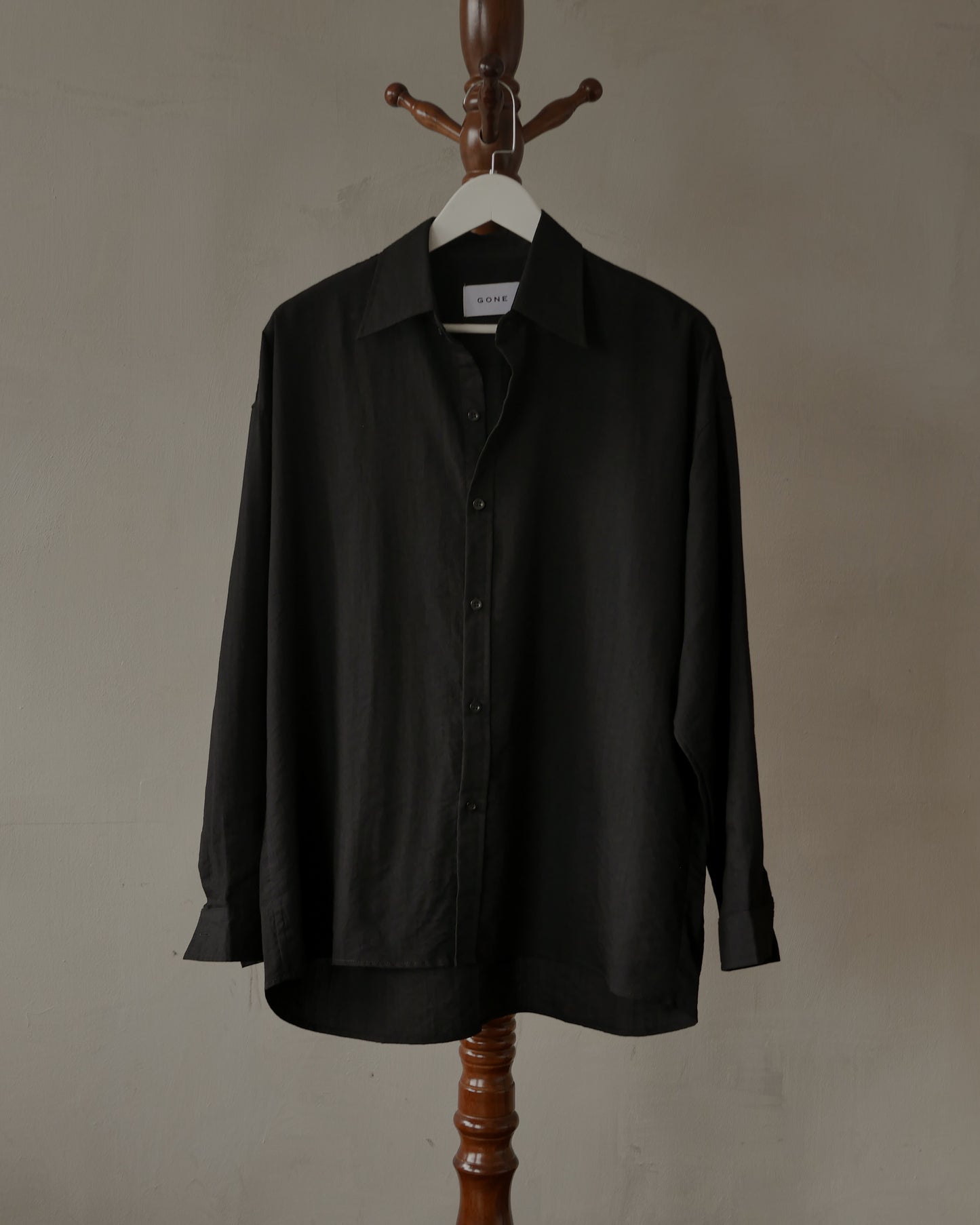 HARVEY LINEN SHIRT - BLACK