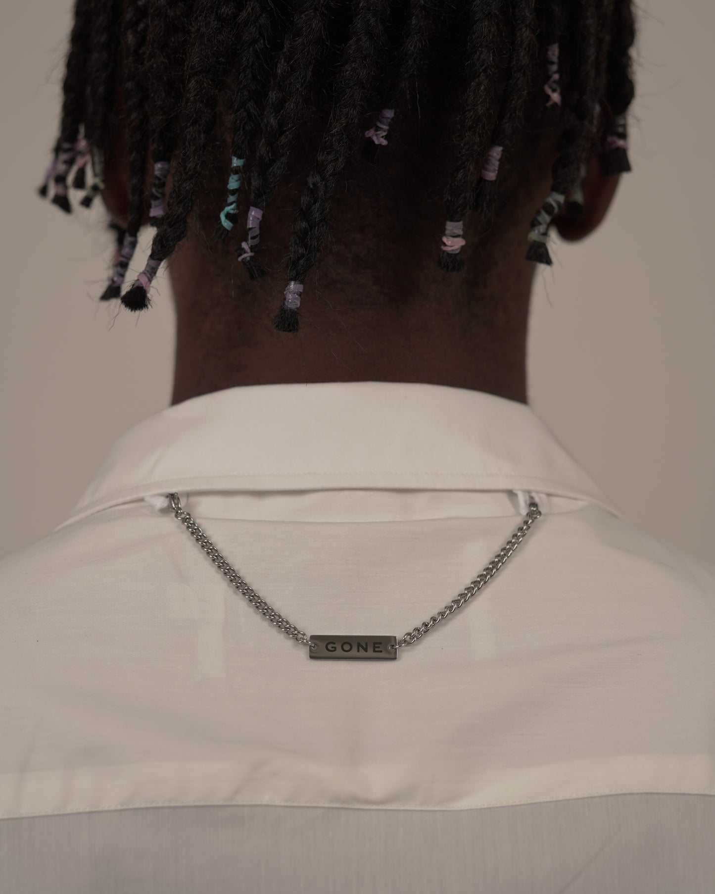 HALF SLEEVE ZIP SHIRT - WHITE