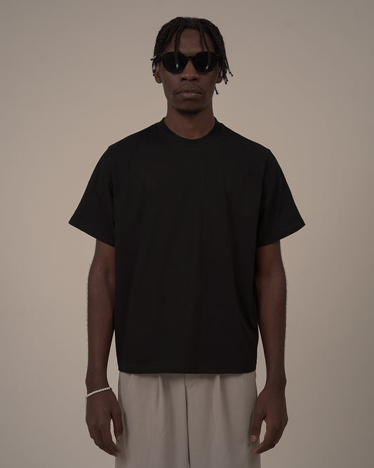 DAILY CROPPED T-SHIRT - BLACK