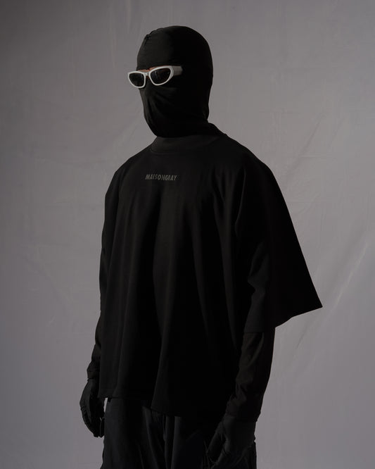 DRAPE T-SHIRT - BLACK
