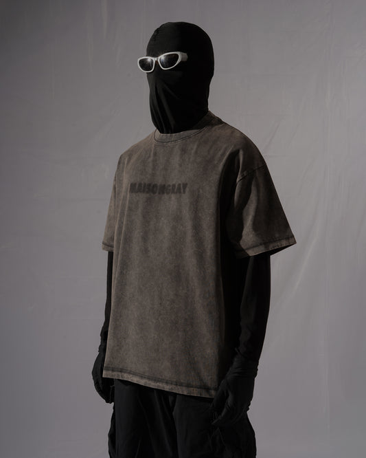 BLUR LOGO T-SHIRT - WASHED BLACK