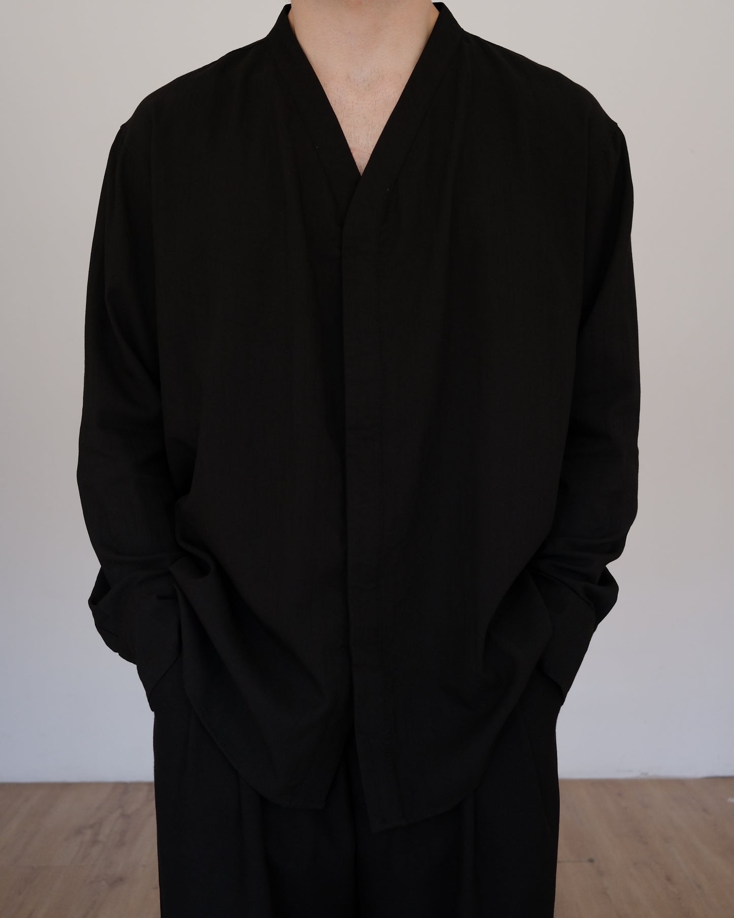 SORA LINEN SHIRT - BLACK