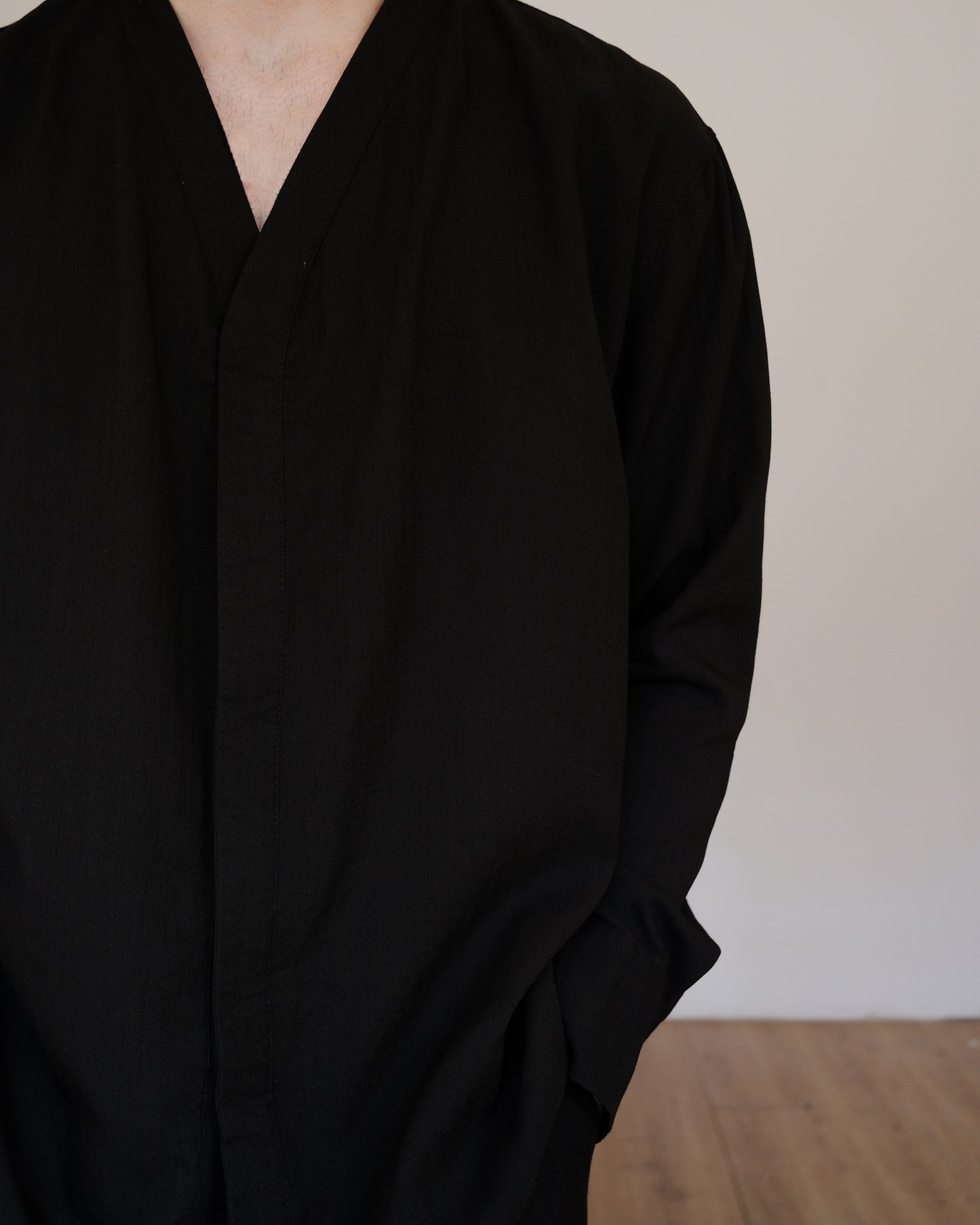 SORA LINEN SHIRT - BLACK