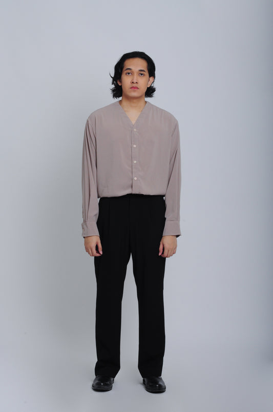RELAXED V SHIRT - ROSE