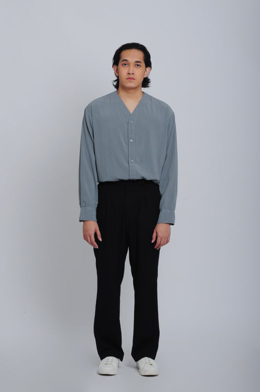 RELAXED V SHIRT - STONE